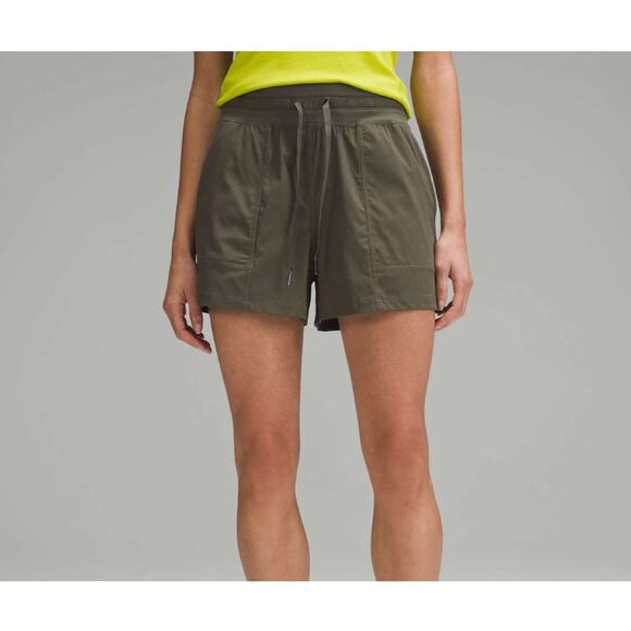 Lululemon Dance Studio High-Rise Short 3.5" Army Green Women's Size 14 - Picture 1 of 5